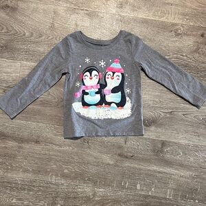 The Children's Place Gray Long Sleeve with Penguins